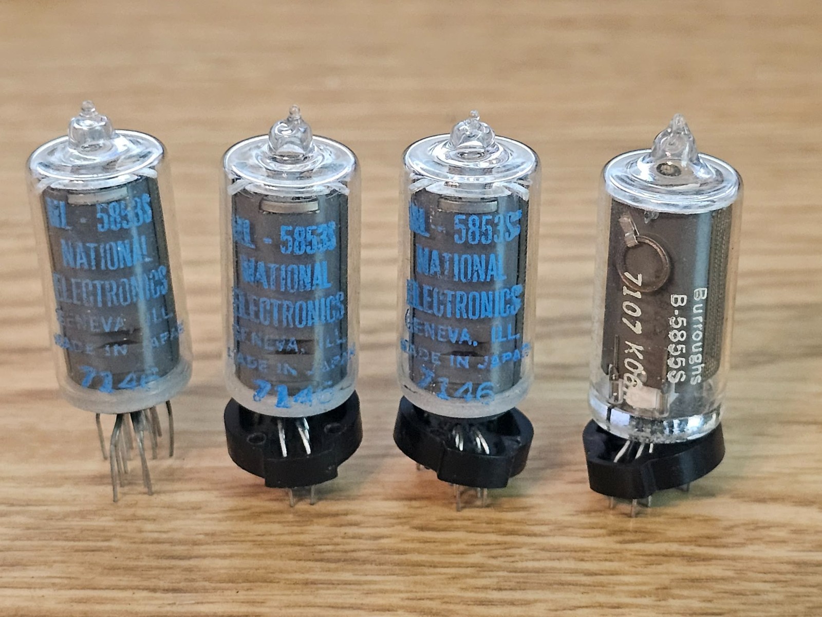 Retro Mini Nixie Tubes National Electronics 5853S Burroughs B-5855S 0-9 Display
