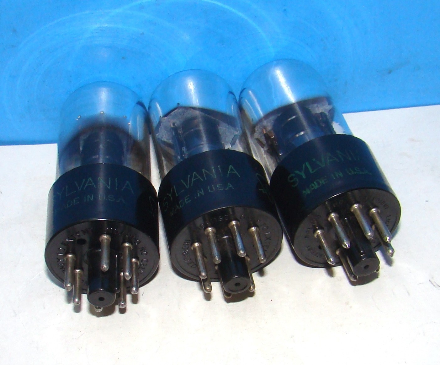 6K6GT Sylvania 3 radio audio electron amplifier vacuum tubes valve tested 6K6G