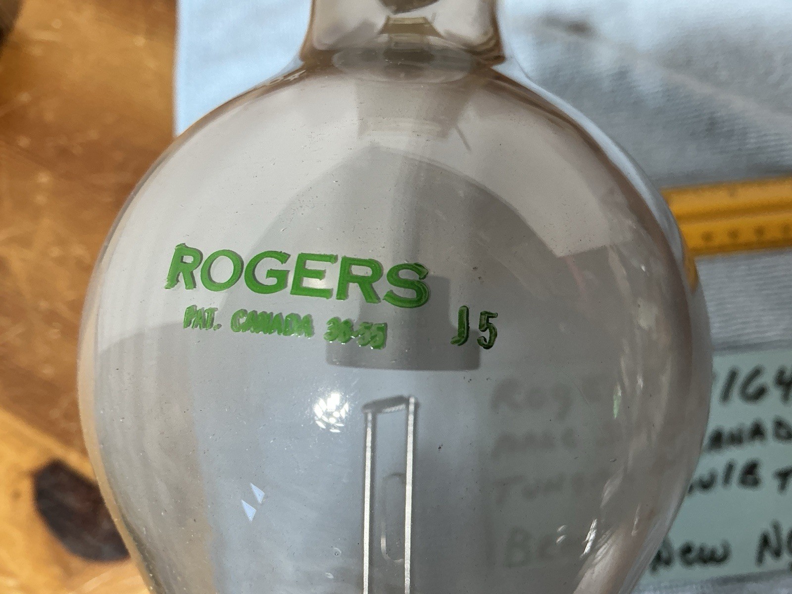 BIG TUNGAR Rectifier Bulb tube 1164 WORKING ROGERS Canadian Vintage w/ BOX RARE