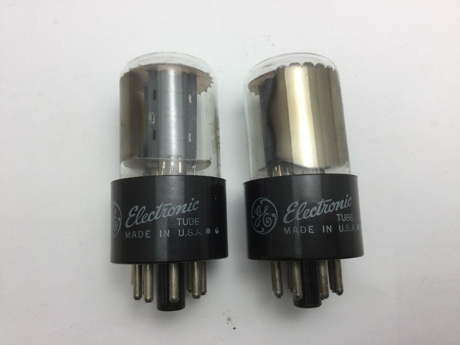 Pair of Vintage Electronic Vacuum Tubes GE 6SN7GTB
