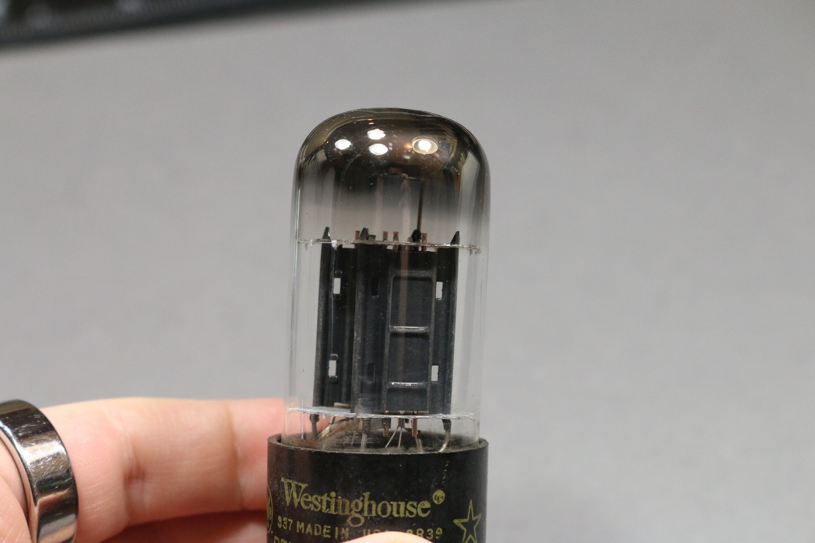 Vintage Westinghouse 6SN7GTB 6SN7 Vacuum Tube Black Plate D Getter Tested Good