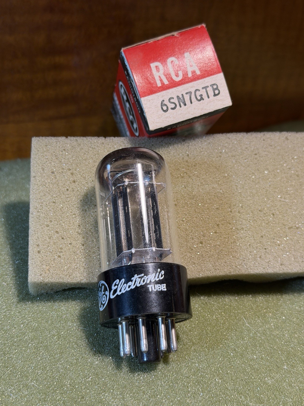 (1) Tested RCA 6SN7GTB Tube Tall Bottle Rare Made In Italy