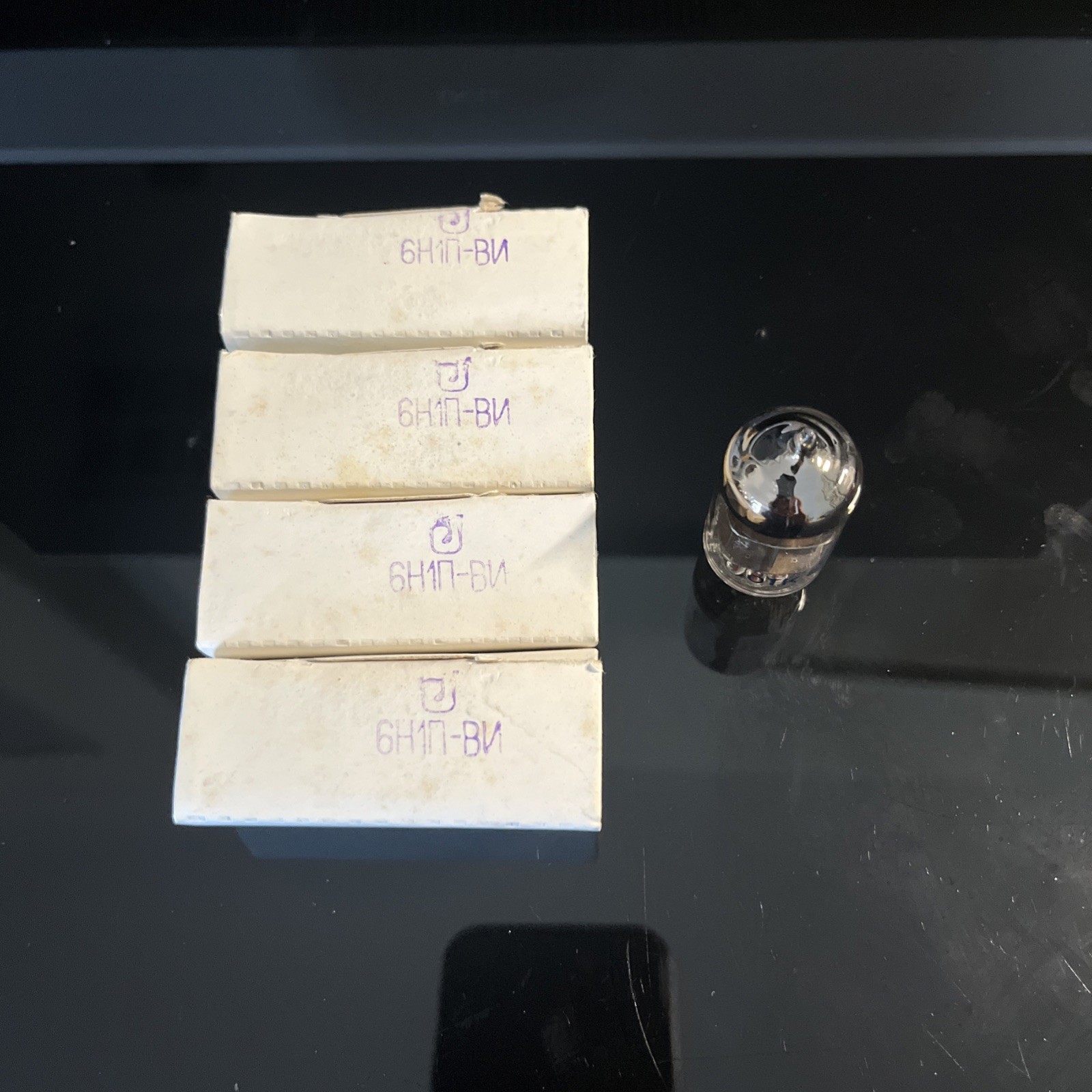 Voskhod OTK 6H1n-BN Dual Triode Tube lot of 5 6N1P 6N1PVI, 6N1PEV 6H1n, 6H1nB