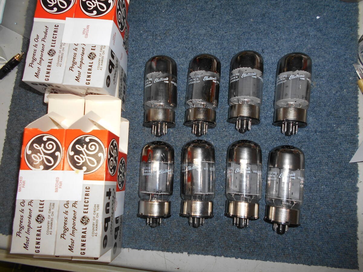 GE 6550A Vacuum Tubes 8 Pack Tested Used USA Matched Set 84mA