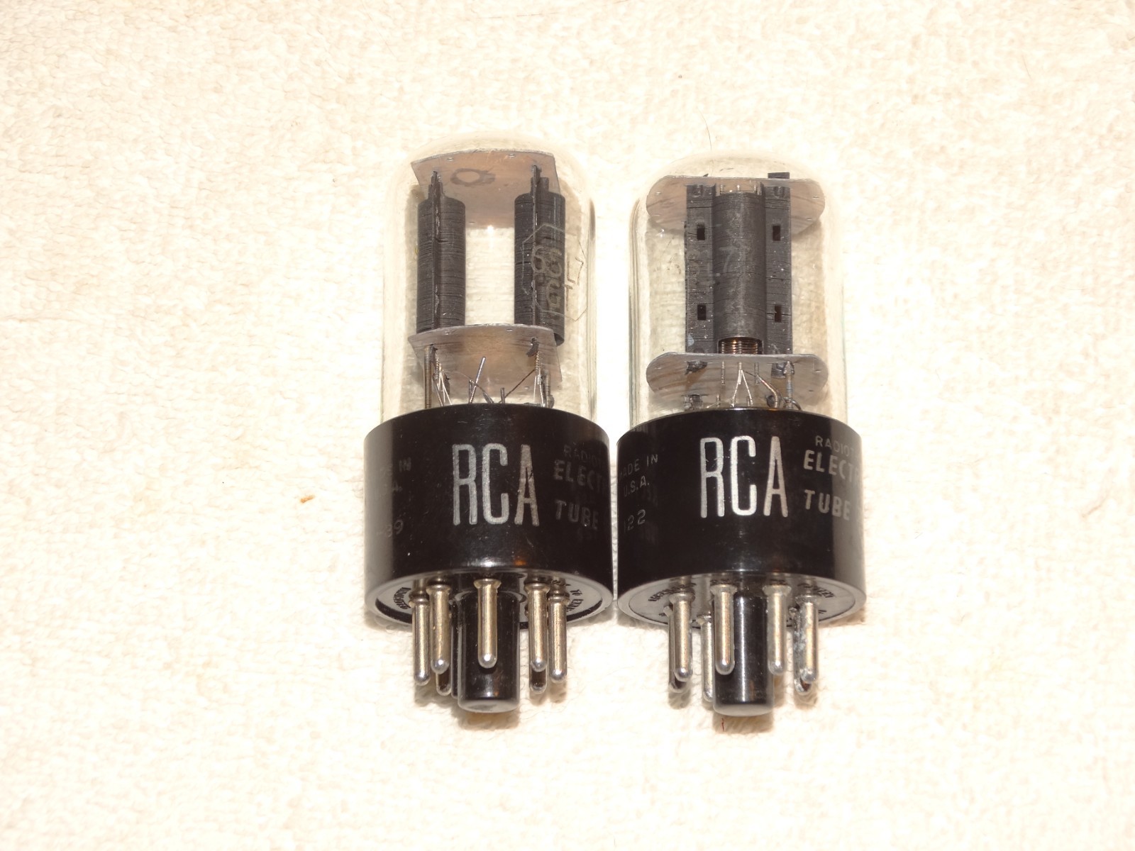2 x 6SL7gt RCA Tubes*Very Strong Matched Pair*Clear Glass*2 Pair Available*#28