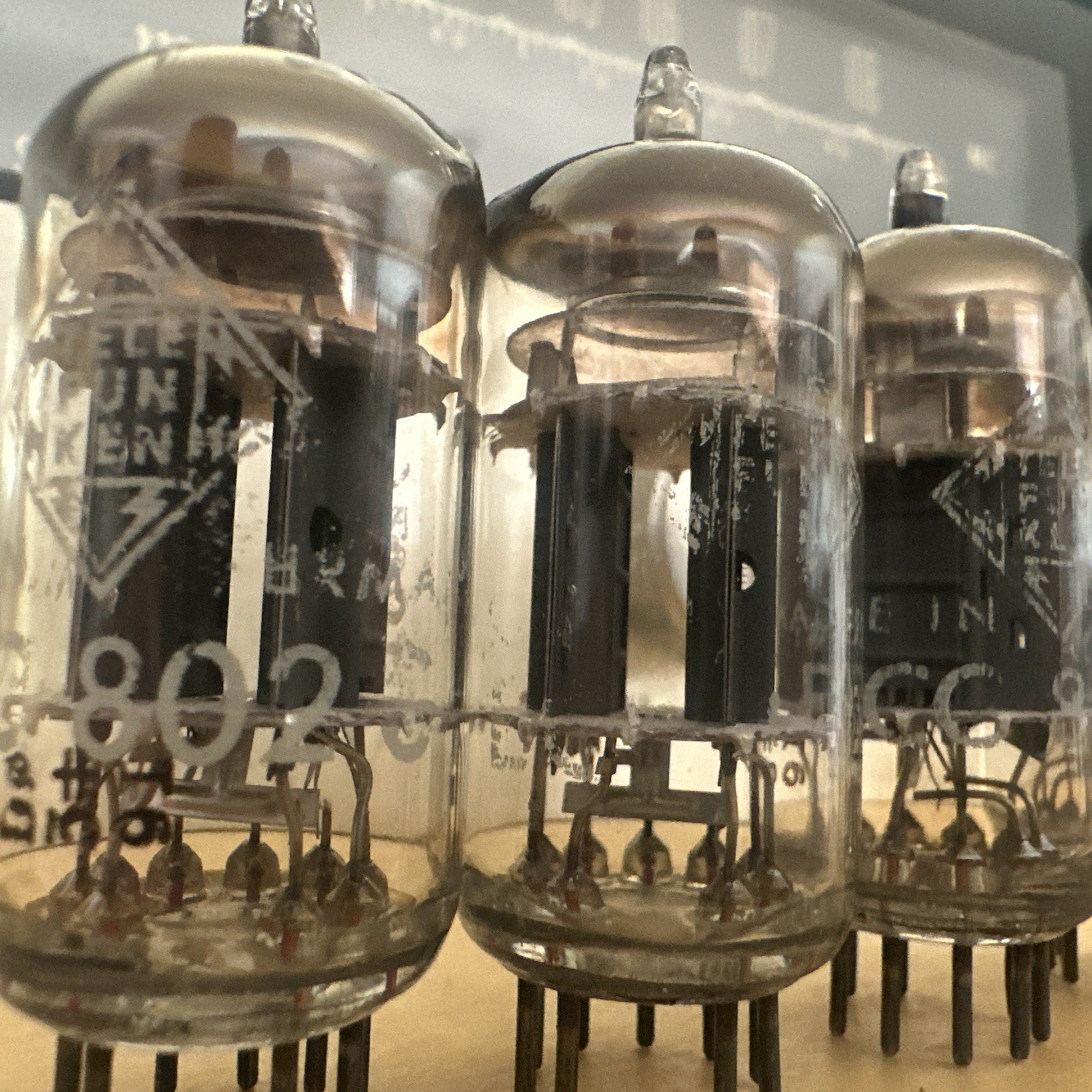 VINTAGE Quad ECC802S 12AU7 SIEMENS Triple Mica Rare! Telefunken Branded Lot a