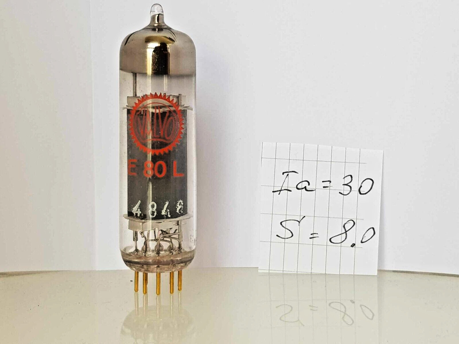 1 x E80L VALVO Gold Pin TUBE TESTED Code 15G3 Red Label NEW