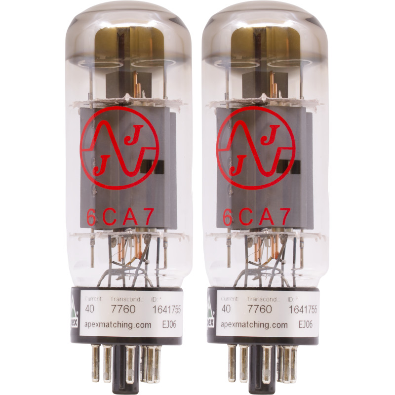 6CA7, JJ Electronic, Matched Vacuum Tube, Apex Burned-In Single, Power