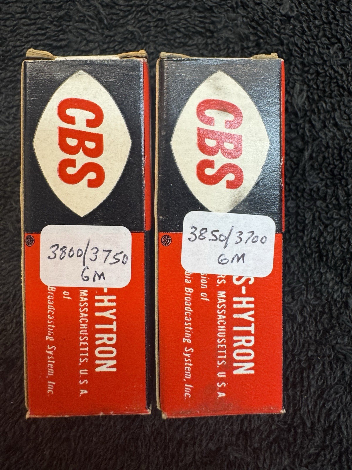 2 NOS NIB Matched CBS 12AT7 Black Plate Audio Tubes
