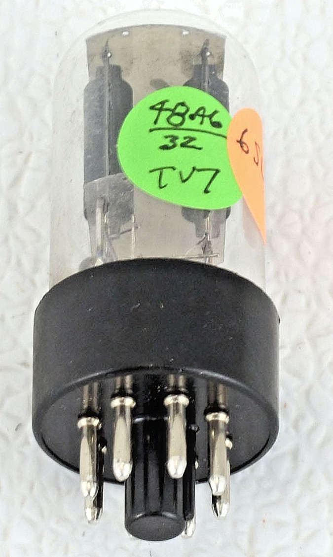 RCA 6SL7GT Black Plate Vacuum Tube TV-7 Tested Strong 48/46 NOS Strength Audio