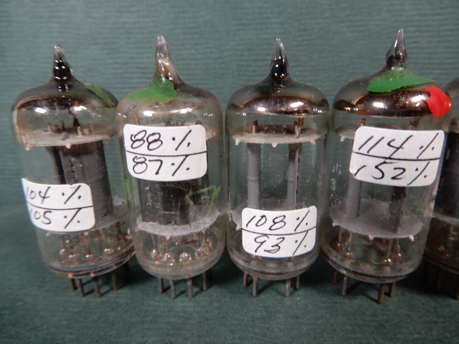 Sylvania Gray Plate 5965 Vacuum Tubes (8) Amplitrex Tested Strong Burroughs #1
