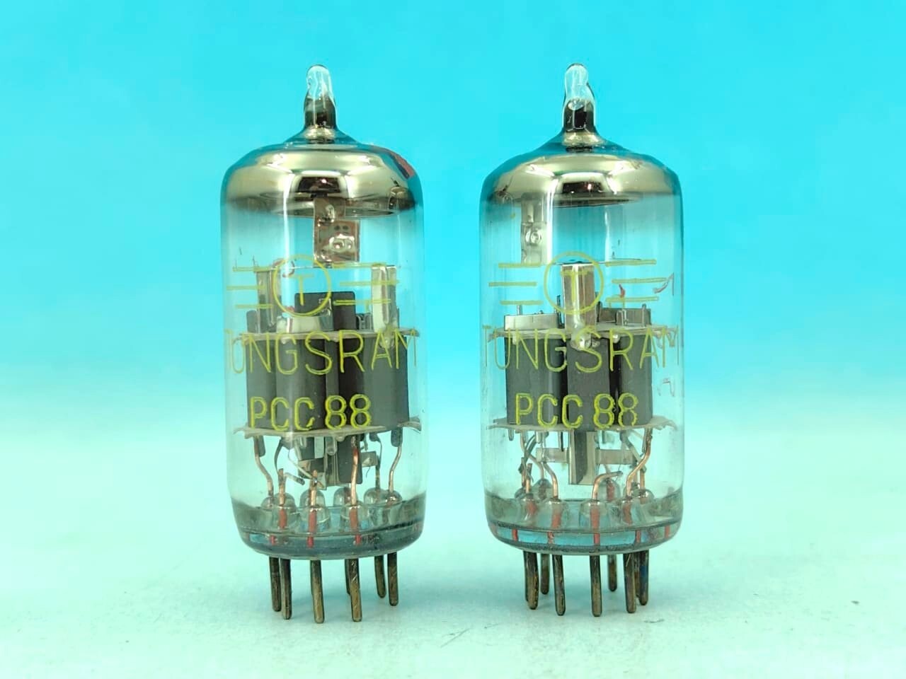 2 X PCC88 MATCHED PAIR TUNGSRAM DOUBLE TRIODE = 7DJ8