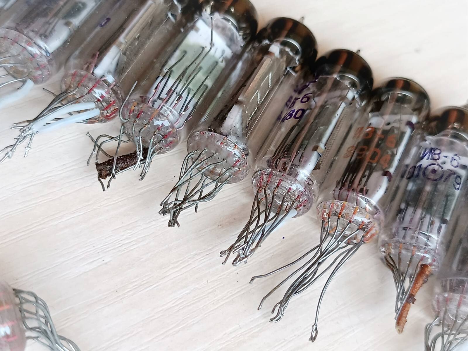 25 pcs IV-6 VFD Tube DIGIT DISPLAY NIXIE CLOCK luminescent indicator USED #2