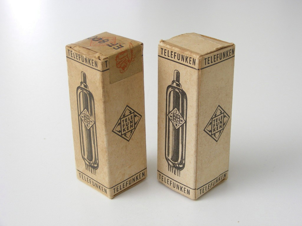 PAIR Matched New TELEFUNKEN EF800 Tube w/ BOX & Warranty Sheet USA TV7 TESTED
