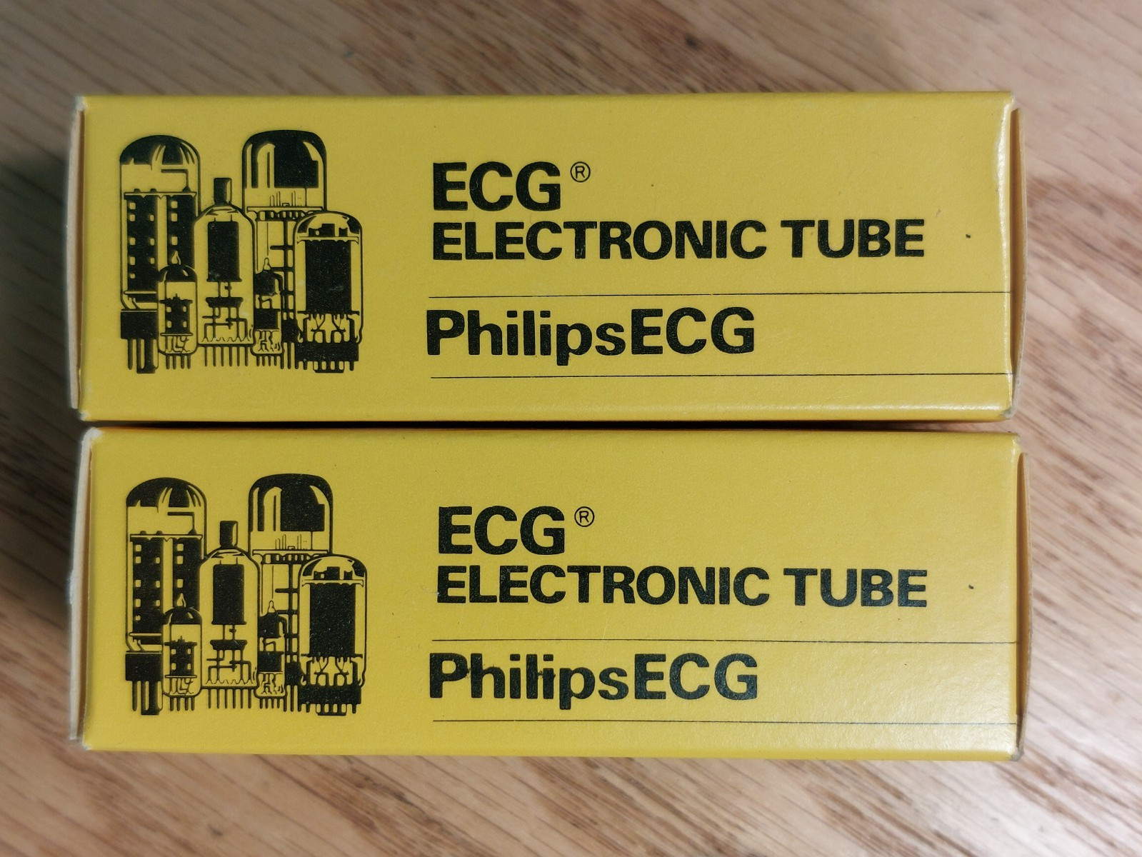 Matched Pair of Sylvania (Philips ECG) 12AY7 NOS NIB Vacuum Tubes
