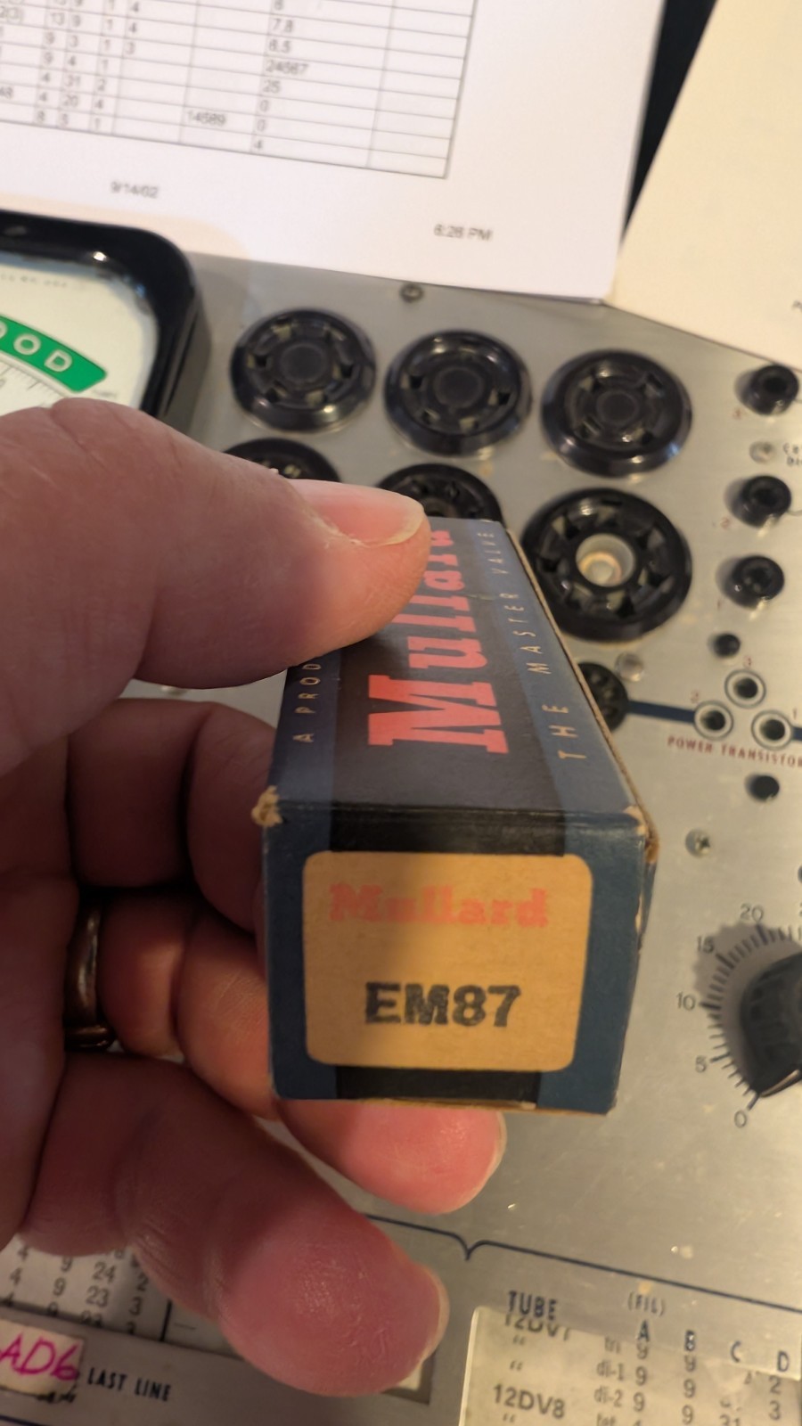 Mullard EF184 6EJ7 Magic Eye Vacuum Tube tested good NOS West Germany