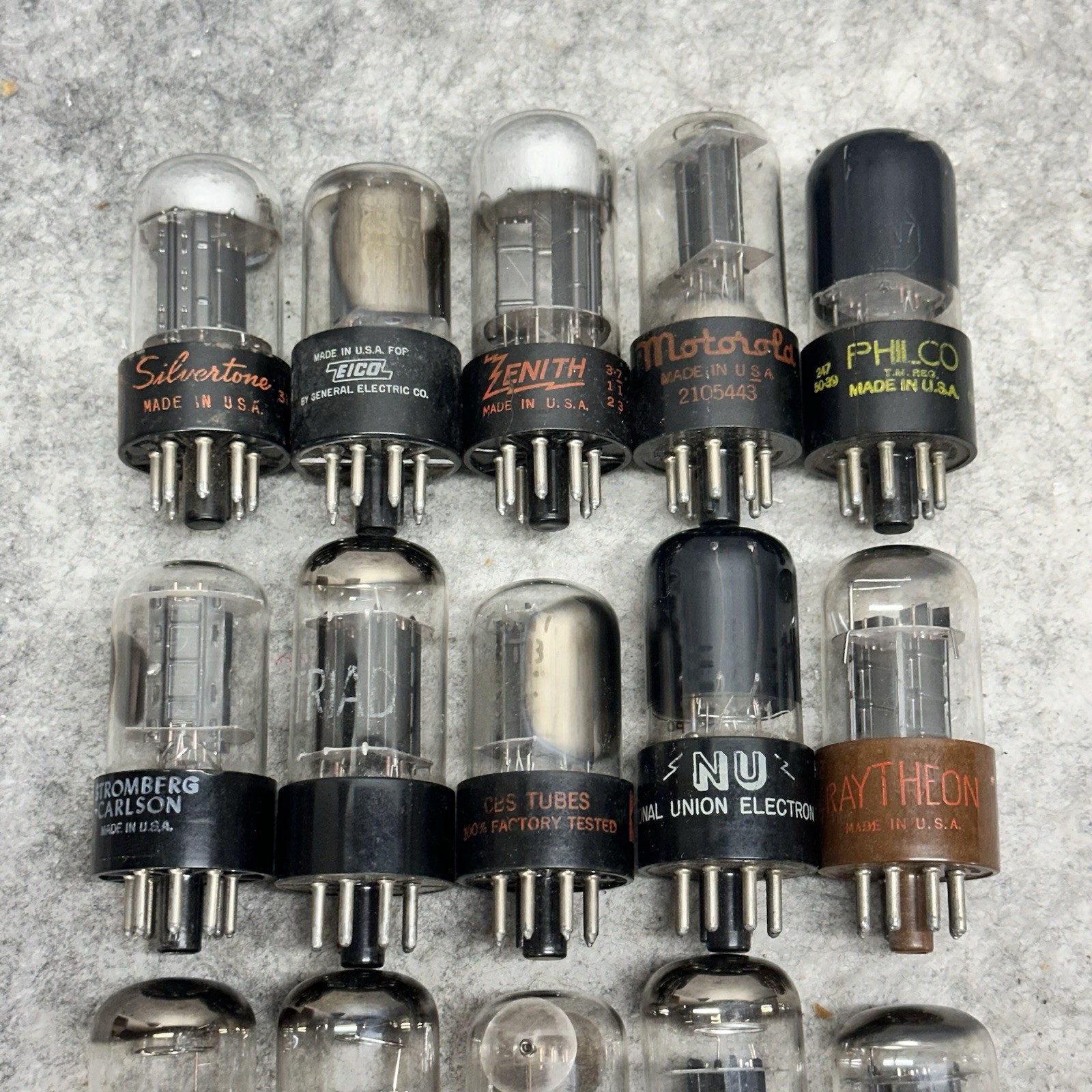 LOT OF 20 6SN7 GT/GTA/GTB TUBES VINTAGE USA ALL TESTED