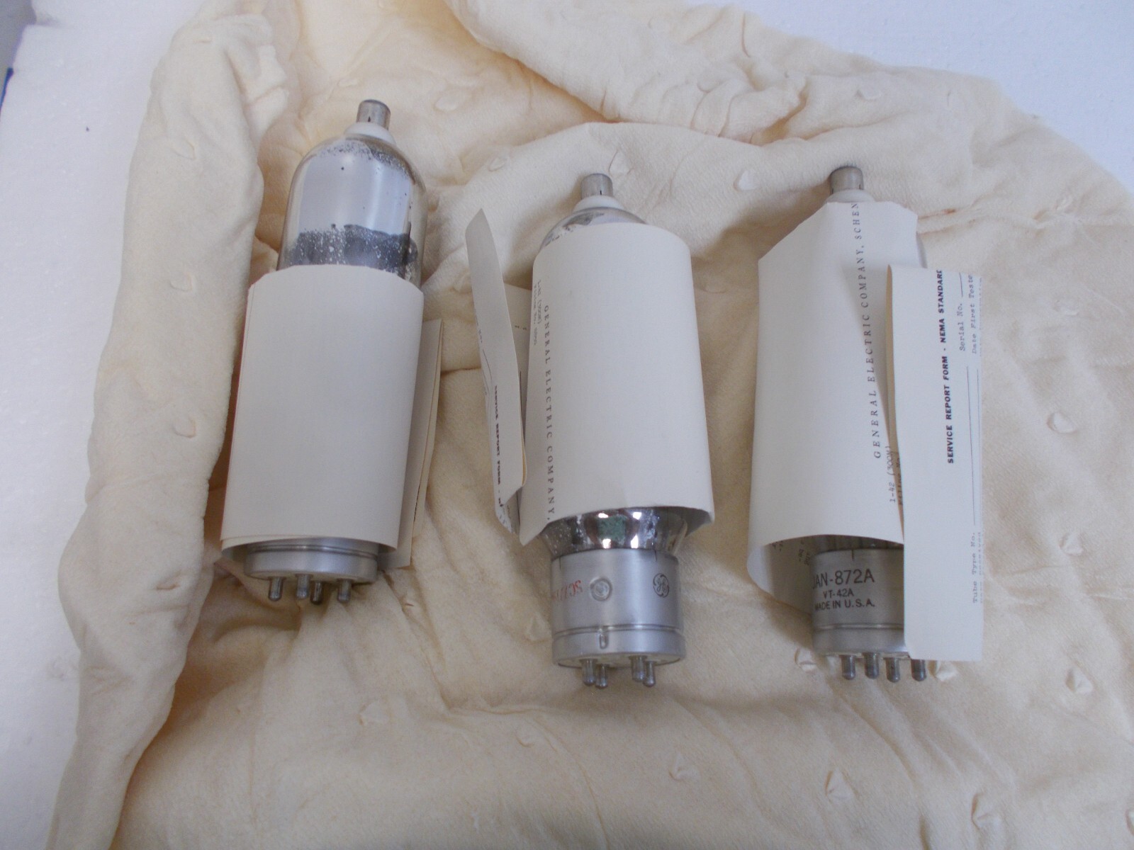 Lot of 3 PCS MATCHED GE JAN-872A VT-42A 872 Tube Seller USA Box#34