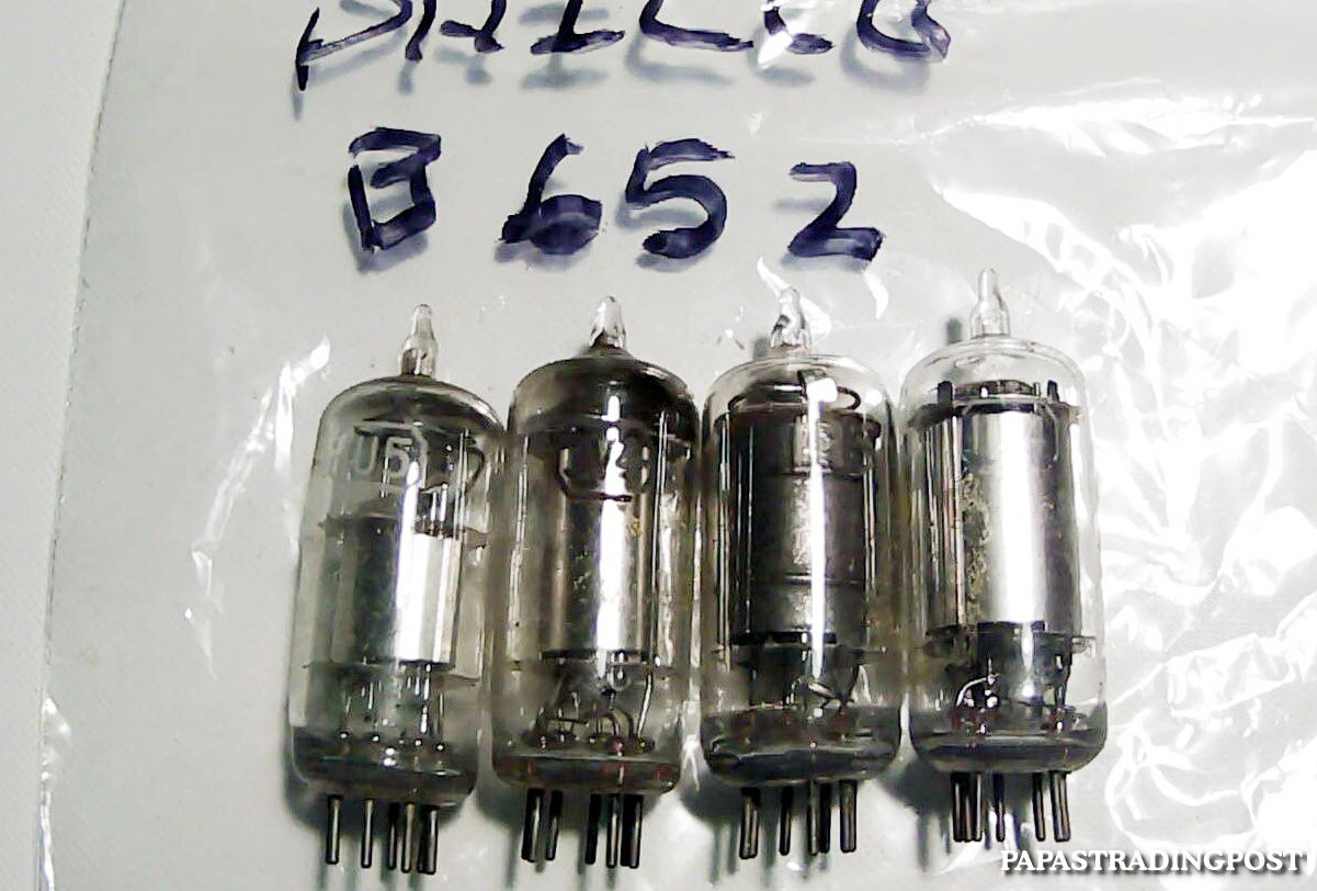 Vacuum Tubes from Vintage Philco B652 Radio 1953, complete set 1U5 1R5 1U4 3V4