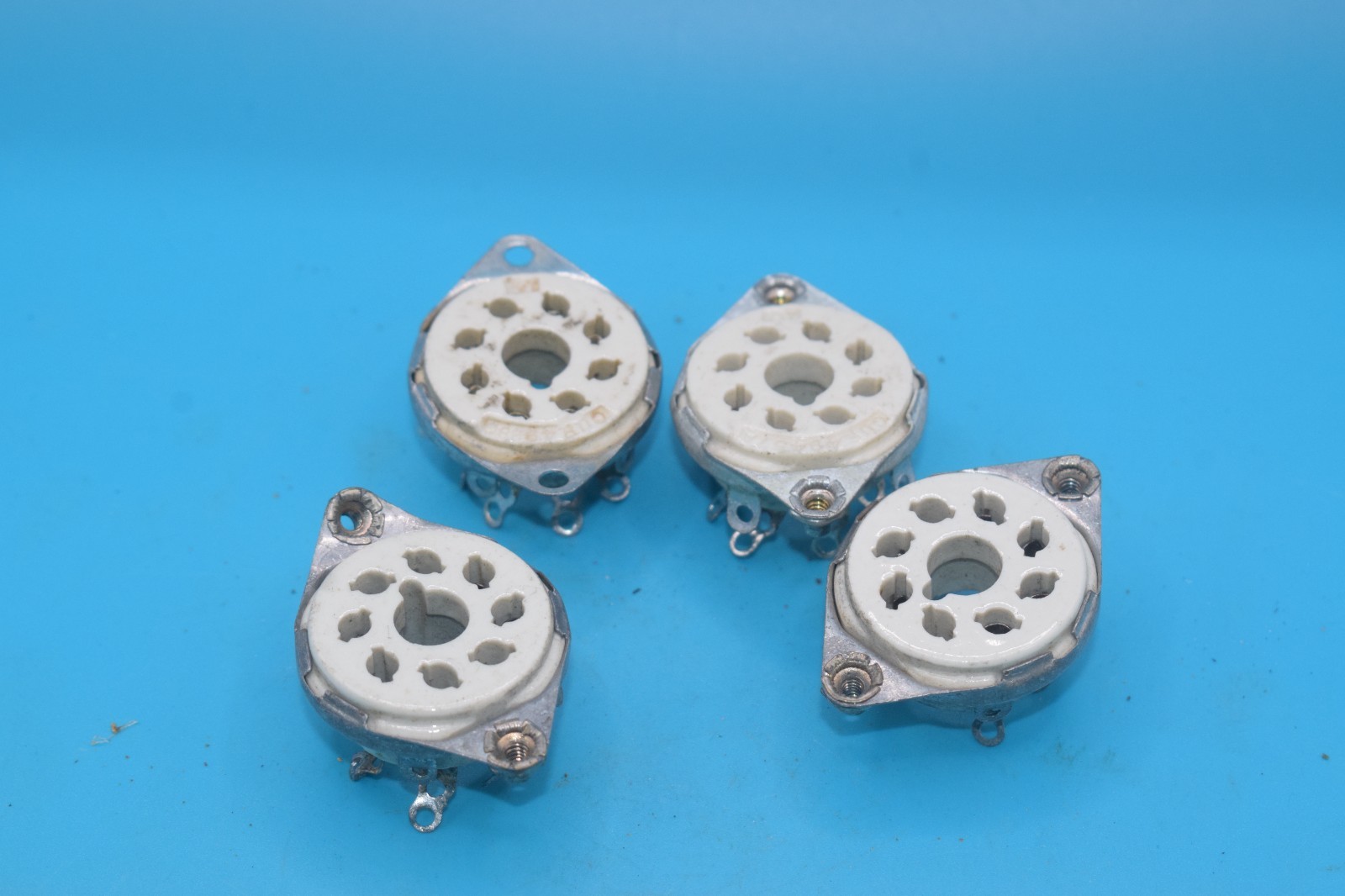 4x Antique Sockets – Octal 8-Pin Panel Mount – Tube Amp Socket