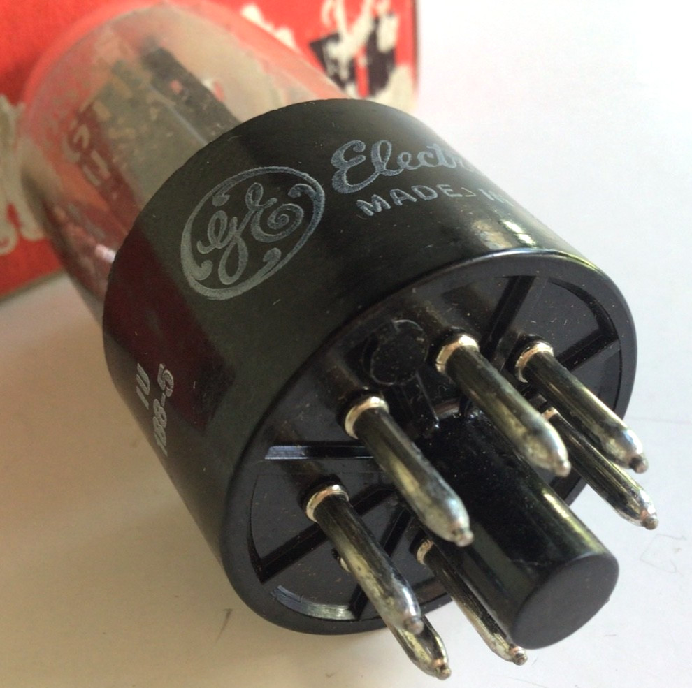 GE 6SN7GTB Vacuum Tube Vtg Tested Good in Worn RCA Box