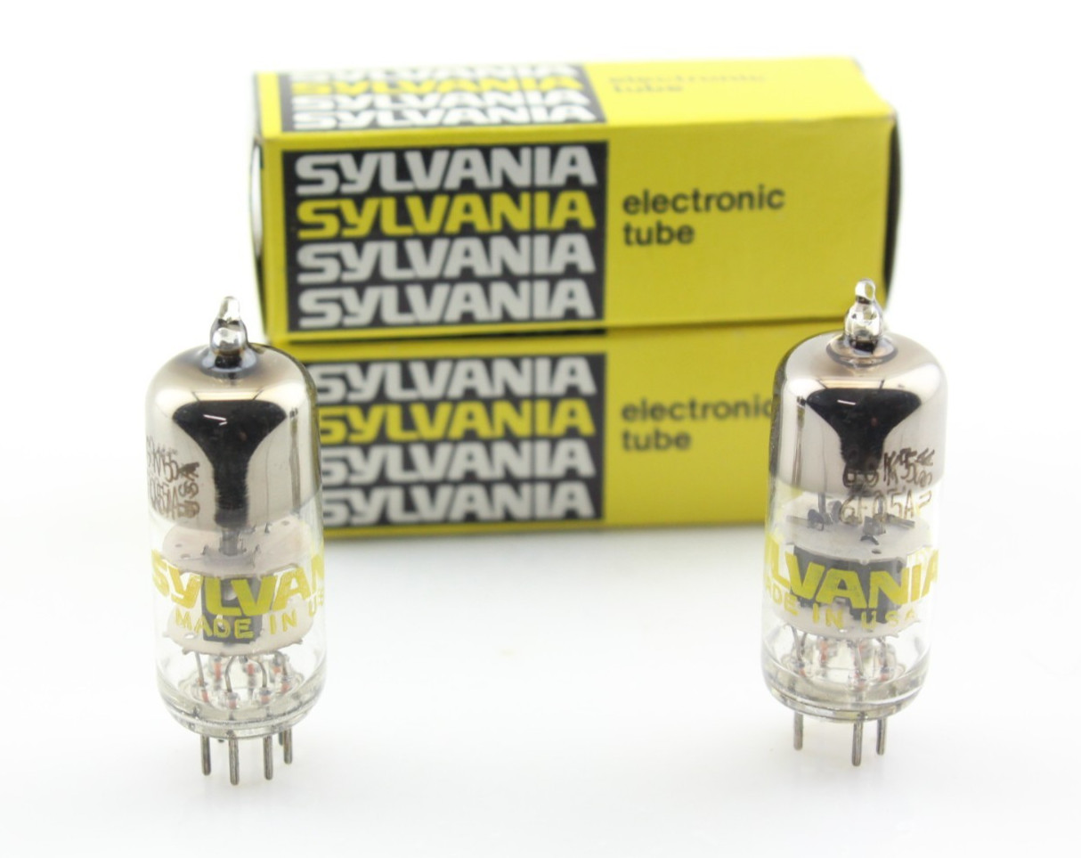New Qty 2 SYLVANIA 6GK5 6FQ5A Matched Pair Grey Plates 0 Getter NOS USA Tubes