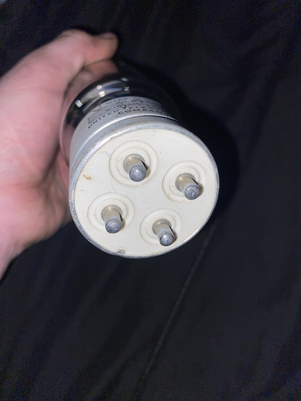 United Electronics JAN-CUE-371B(VT-166) Vacuum Tube Half Wave Rectifier Military
