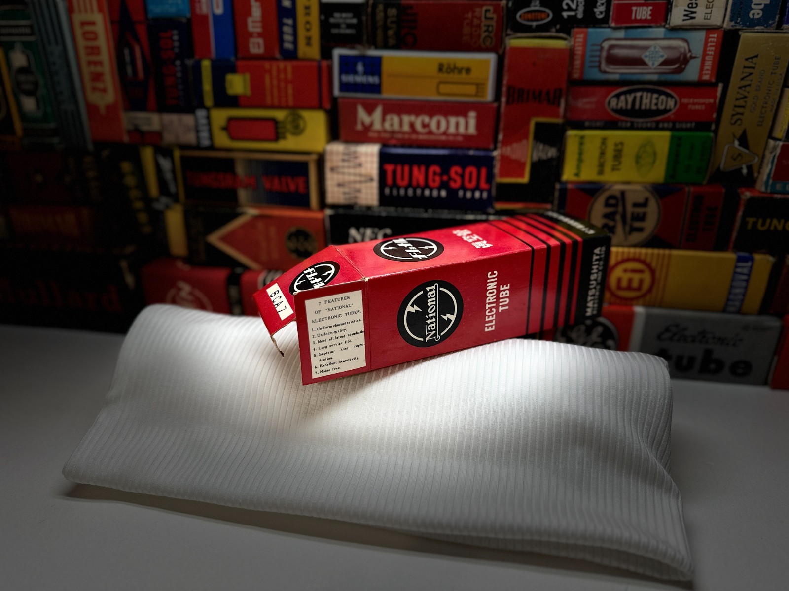 1x VintageNOS Matsu/Mullard 6X4 RectifierTube /Rare TopD 1950s Panasonic /OE Box