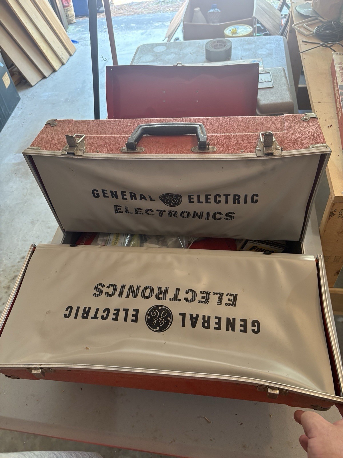 1940s GE General Electric Electronics Caddy Radio TV Tube Repairman Tool Box