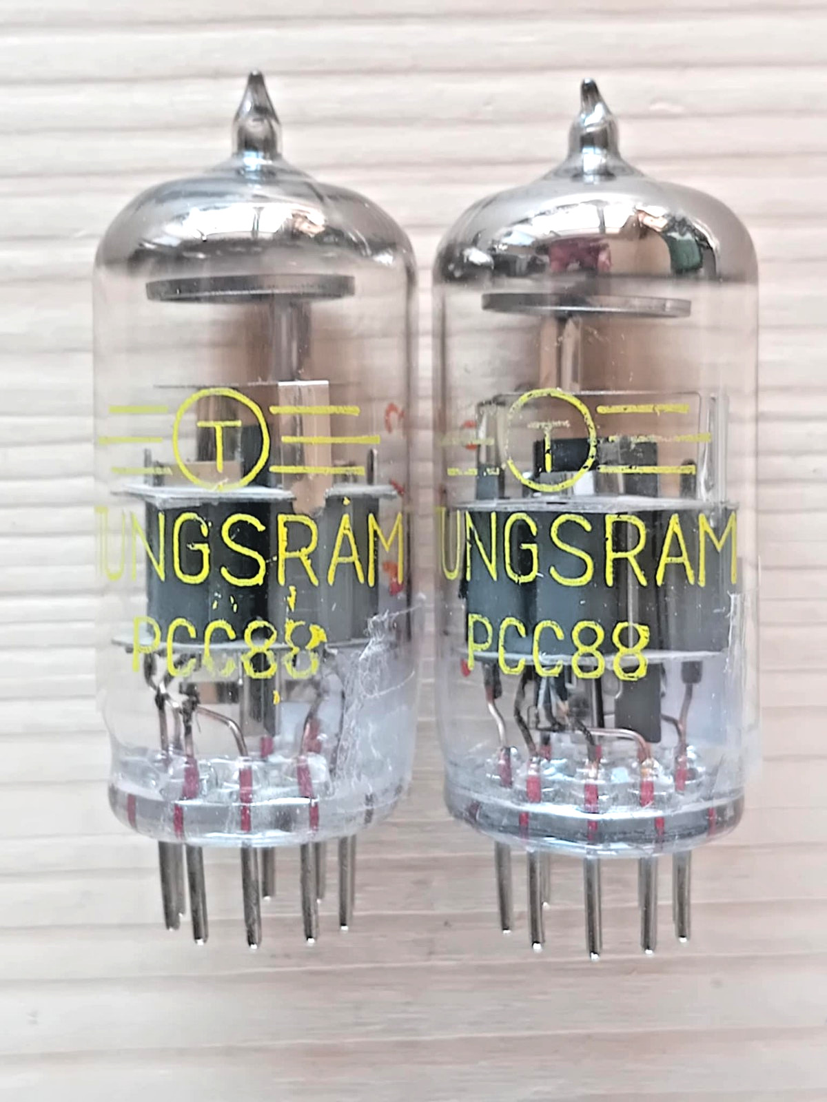2 X PCC88 Strong Matched TUNGSRAM VHF Vacuum Tubes NEW NOS NIB