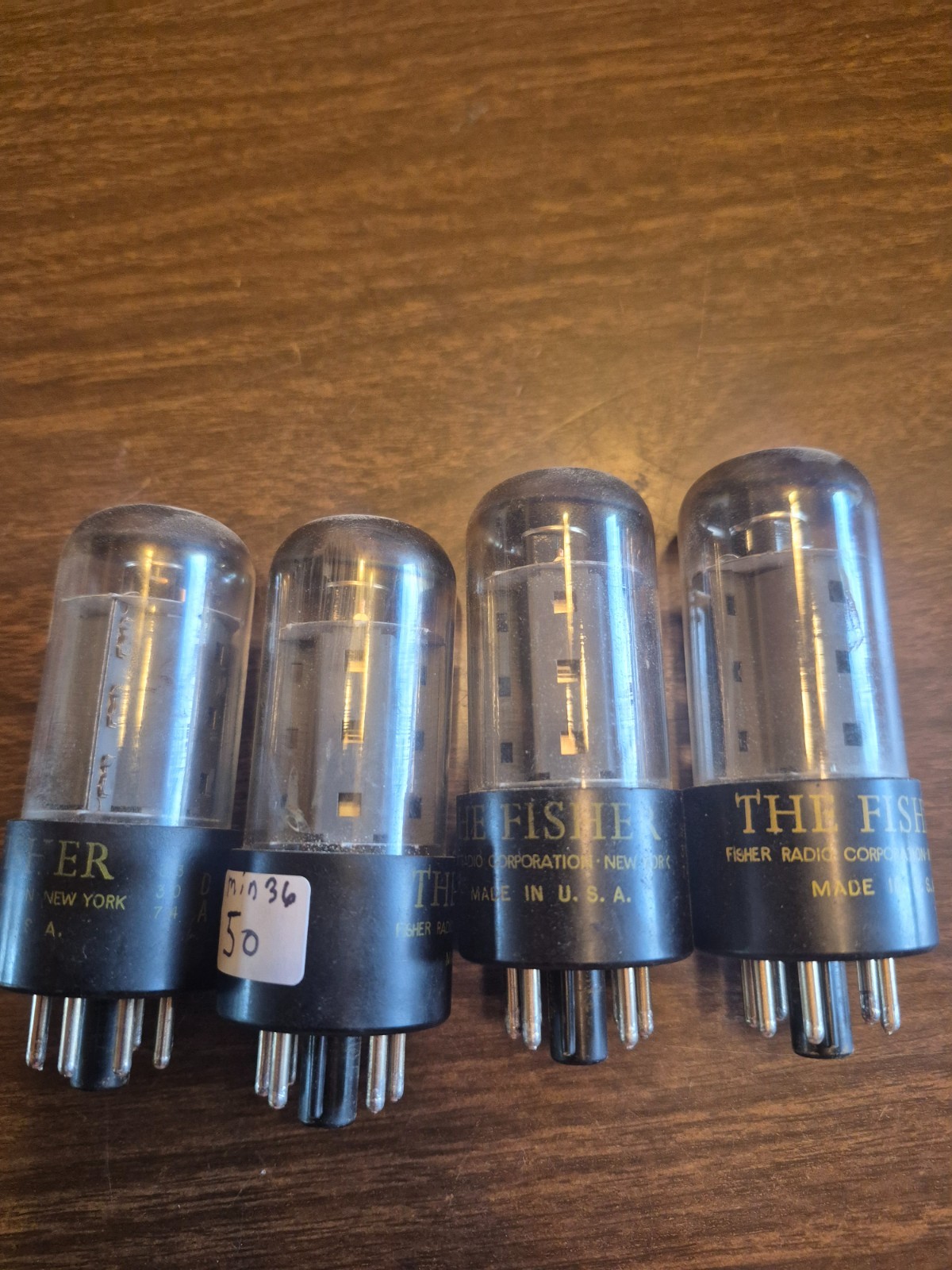 Lot of 4 The Fisher 7591 Vacuum Tubes USA