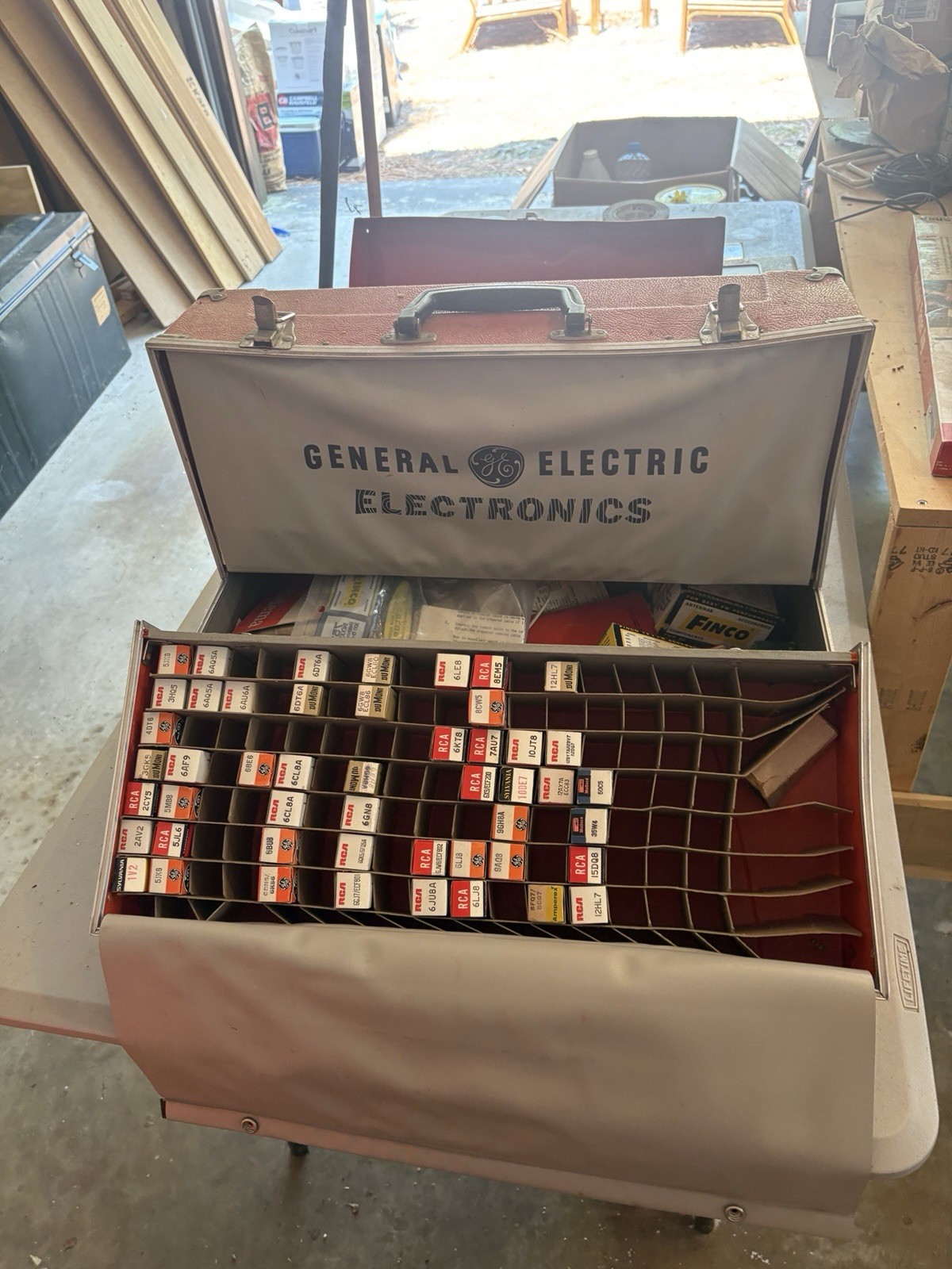 1940s GE General Electric Electronics Caddy Radio TV Tube Repairman Tool Box