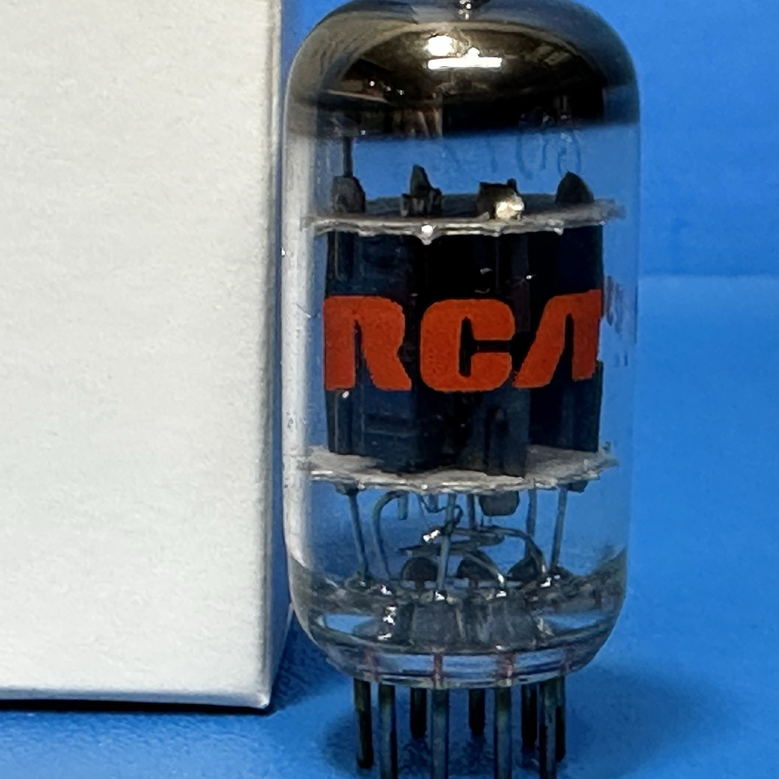 RCA BLACK PLATE 6072A LOW NOISE 12AY7 TUBE MADE BY GE