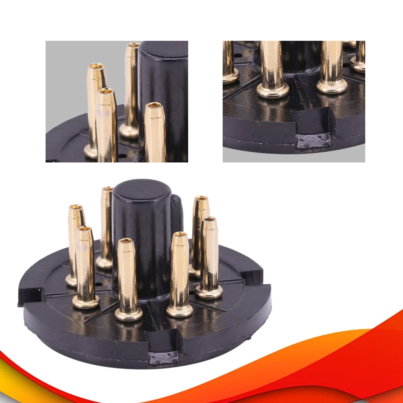 10PCS K8A 8Pin Tube Socket For KT88 EL34 6550 6CA7 6SN7 Valve Base Audio HIFI1