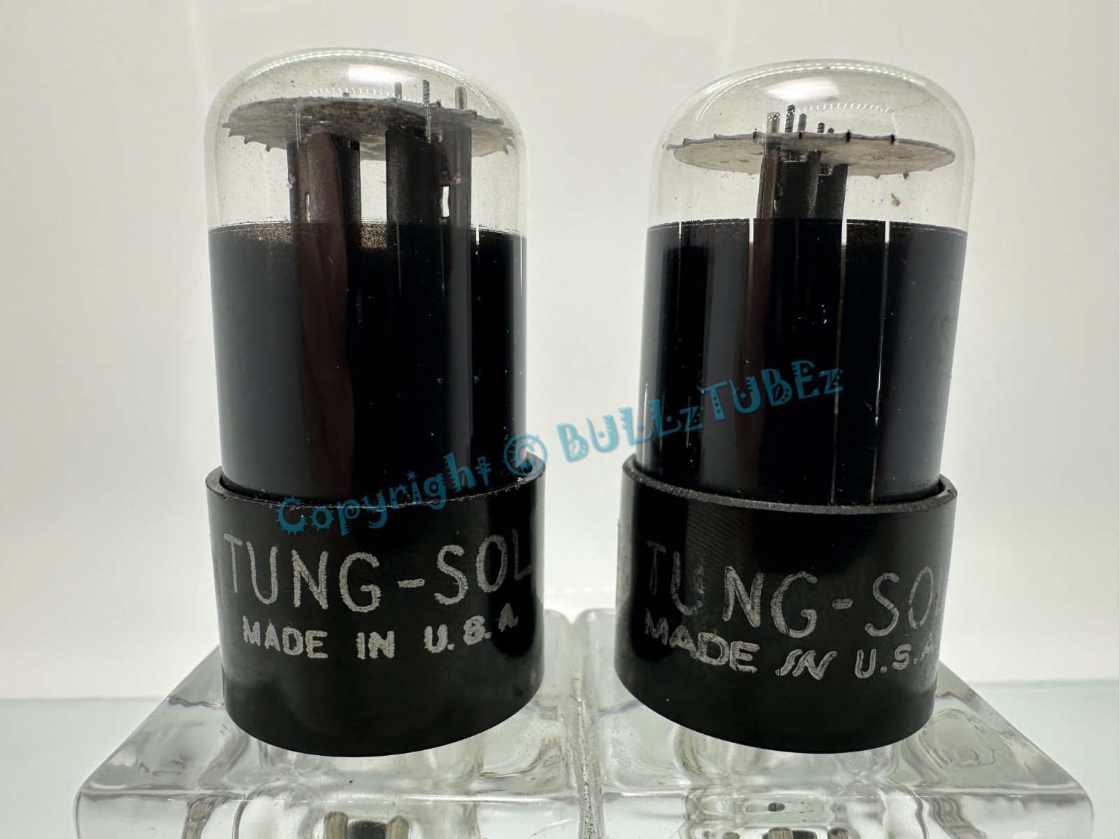 TUNG-SOL 6SL7GT Black Glass Oval Plate Tubes PLATINUM MATCHED on AT1000 VT-229