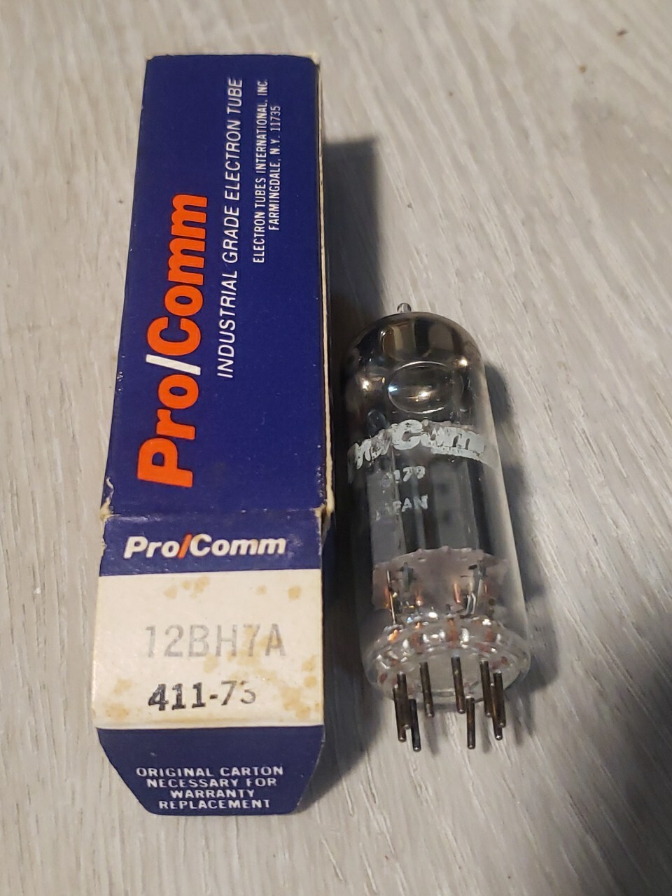 New PROCOMM 12BH7A/ 411-73 Vacuum/Electron Tube NOS UNTESTED