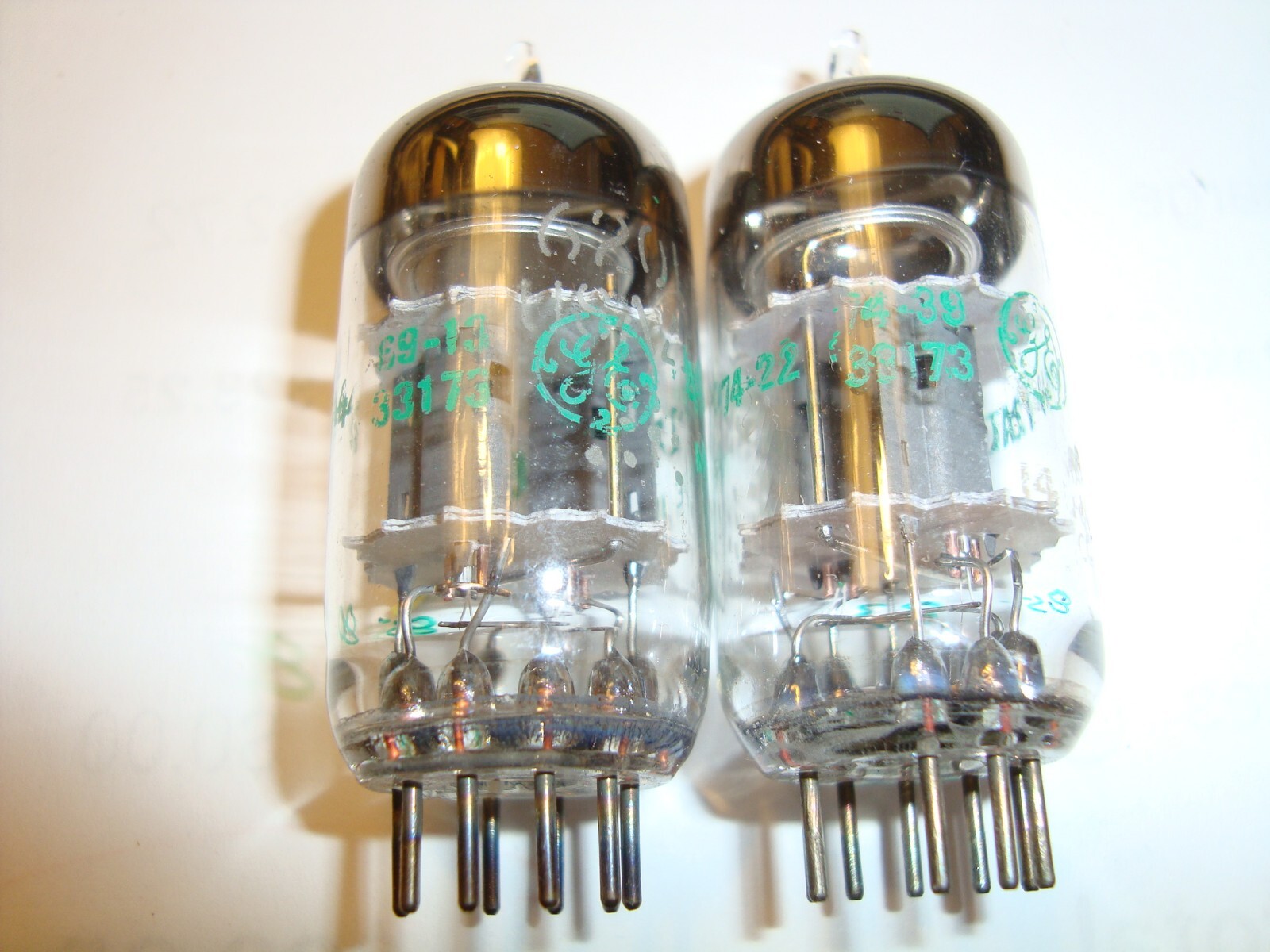 One Matched Pair of 12AT7WC / 6201 Tubes, GE