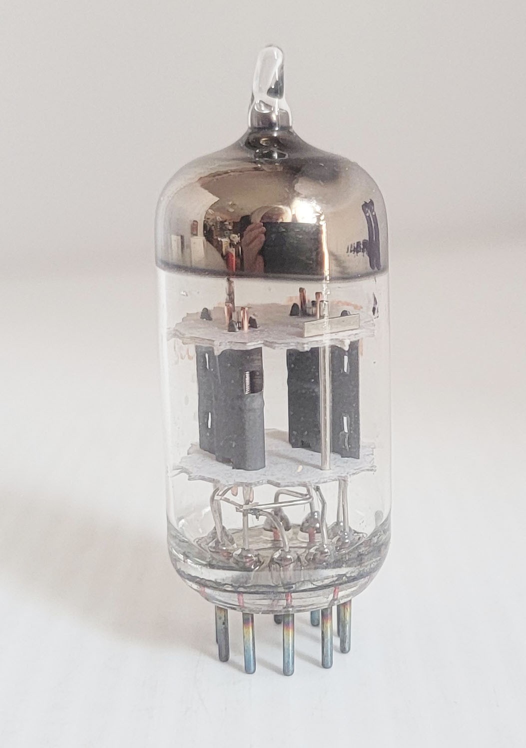 RCA 6201 (12AT7WA ECC81) Preamp Tube Gray Plates Strengthening Rods