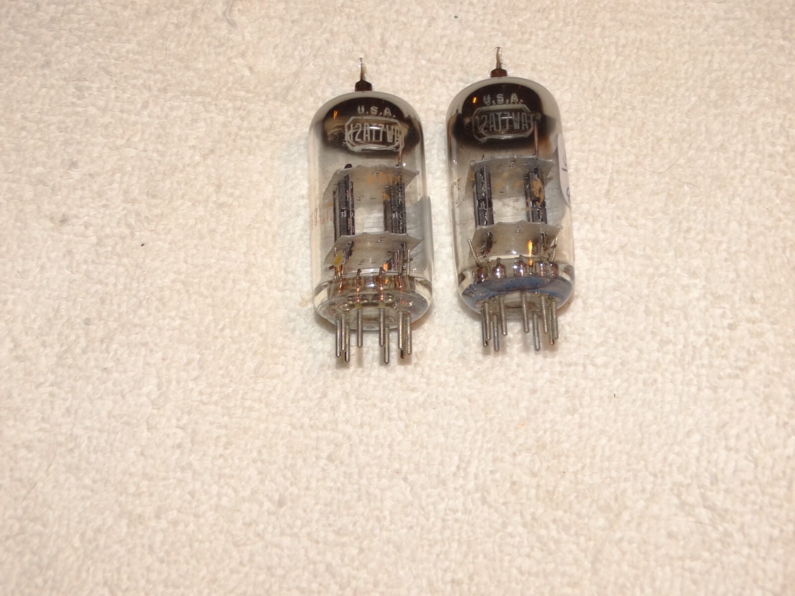 2 x JRC-12AT7WA RCA Tubes*Black Plates-O**Very Strong Testing*#16