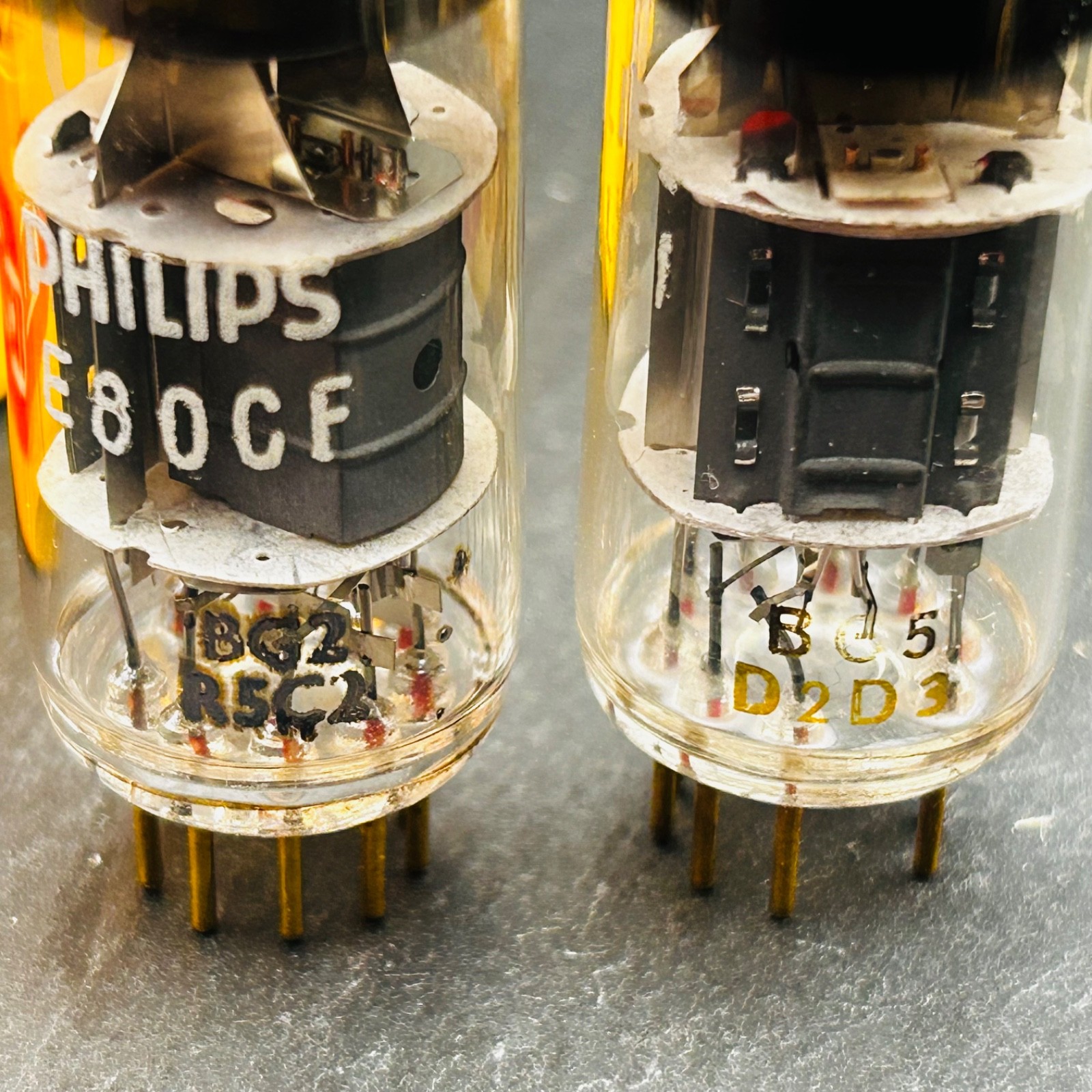 ✅ Philips SQ E80CF Gold Pin Tubes – Blackburn Mullard Factory – Pair – Vintage