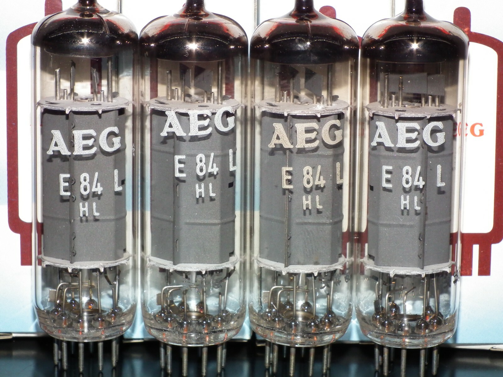 E84L 7320 Platinum Matched Quad Siemens Halske AEG Telefunken NOS NIB EL84 6BQ5