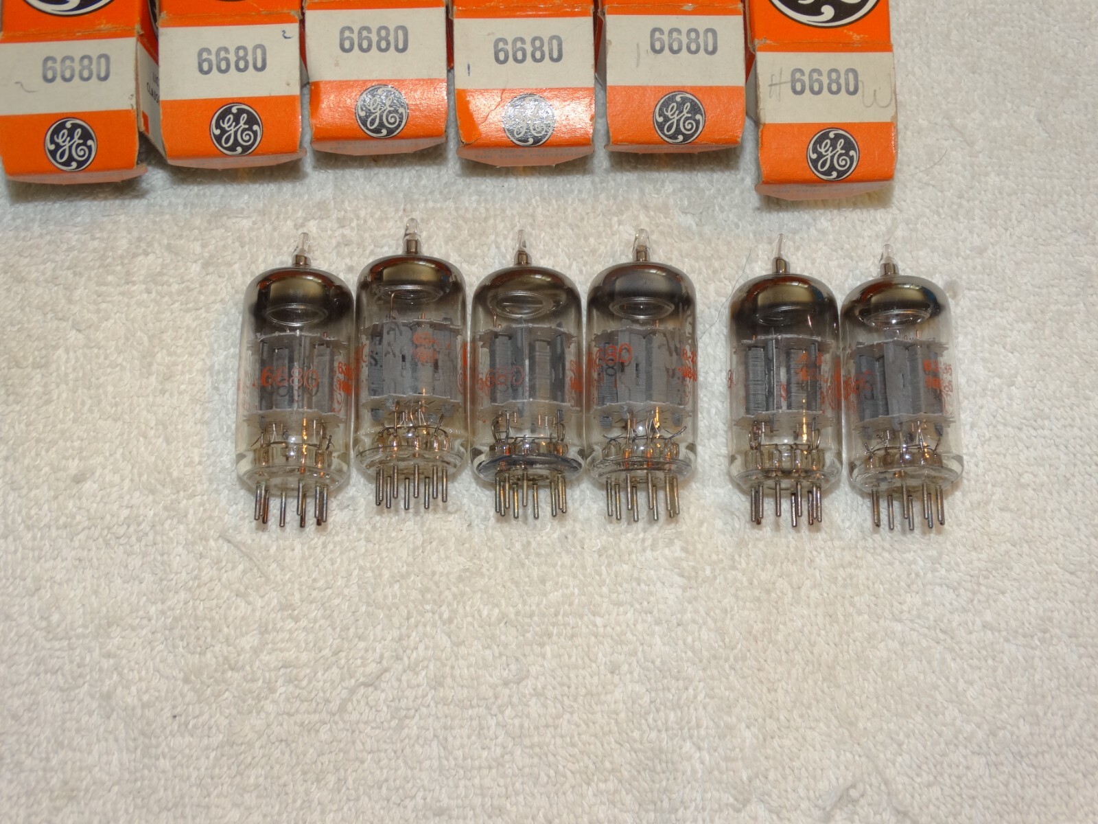 1 x 6680 (12AU7A) G.E. Tube*Low Noise *Tested Good*NOS*NIB*(6 Available)