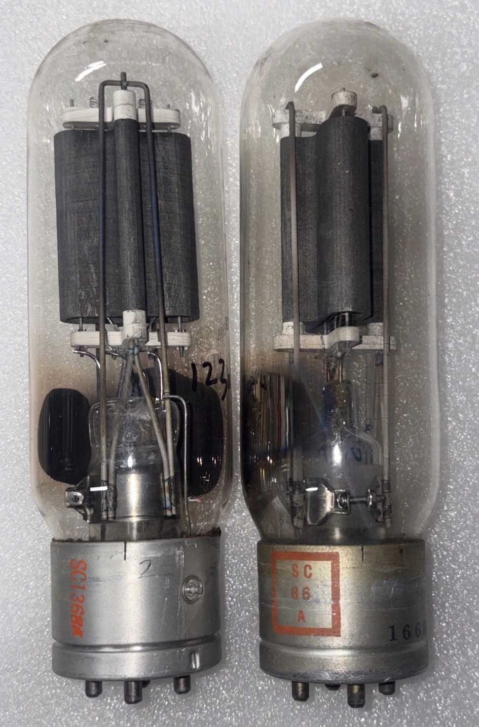 Matched Pair GE 211 VT-4C Transmitting Tube Amplitrex Tested NOS
