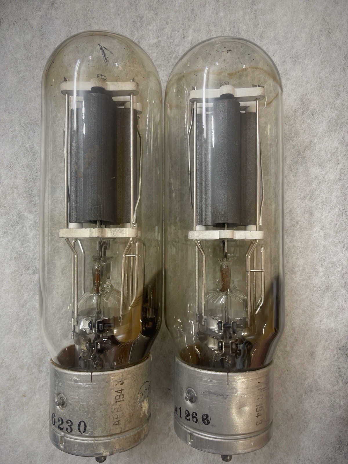 RCA 211 VT-4-C Nos Tested Military Stock April 1943 Tightly Matched Pair Rare