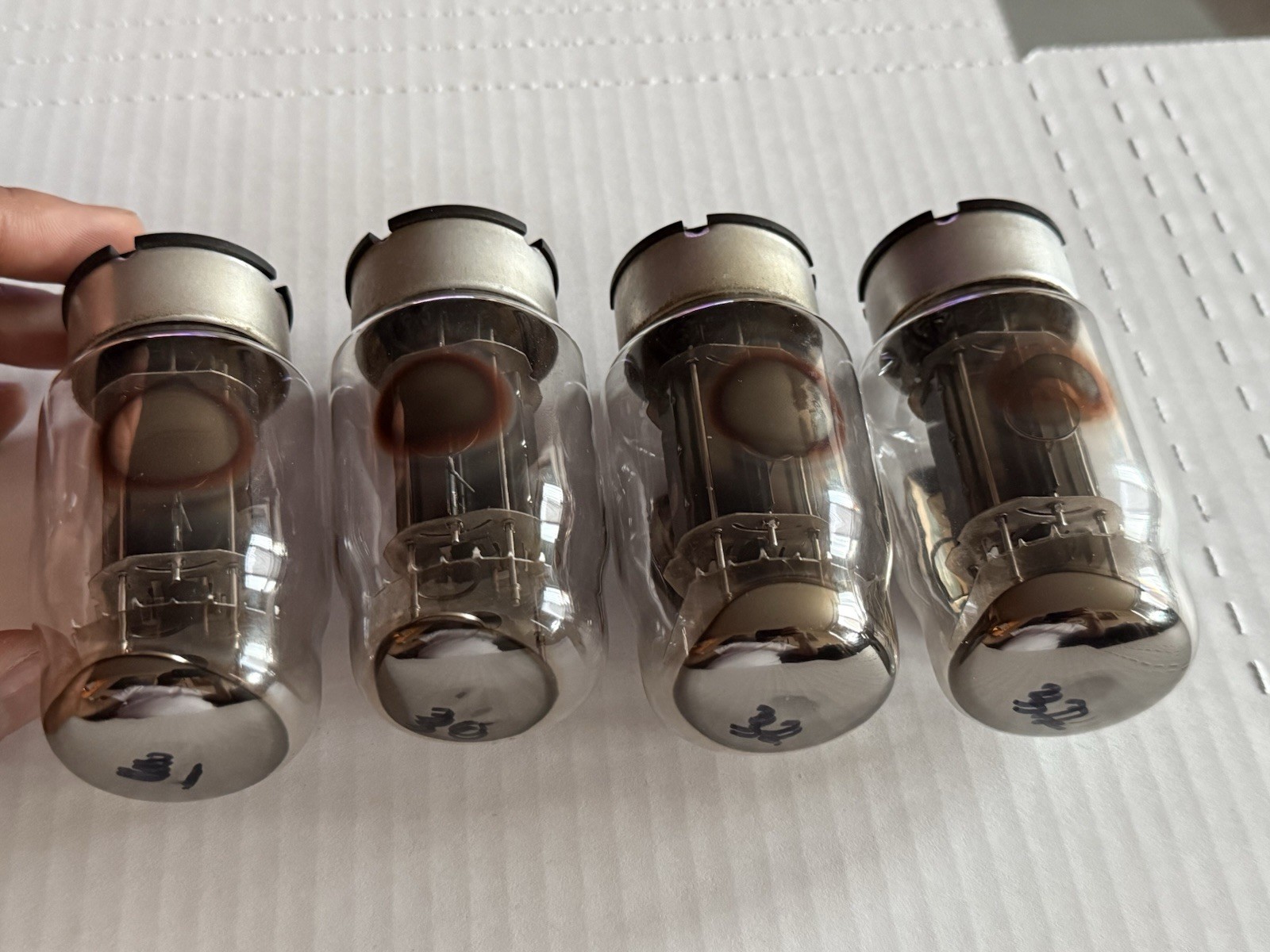 Set of 4 GEC KT88 Tubes. Test Good. Tested In Amp Also.