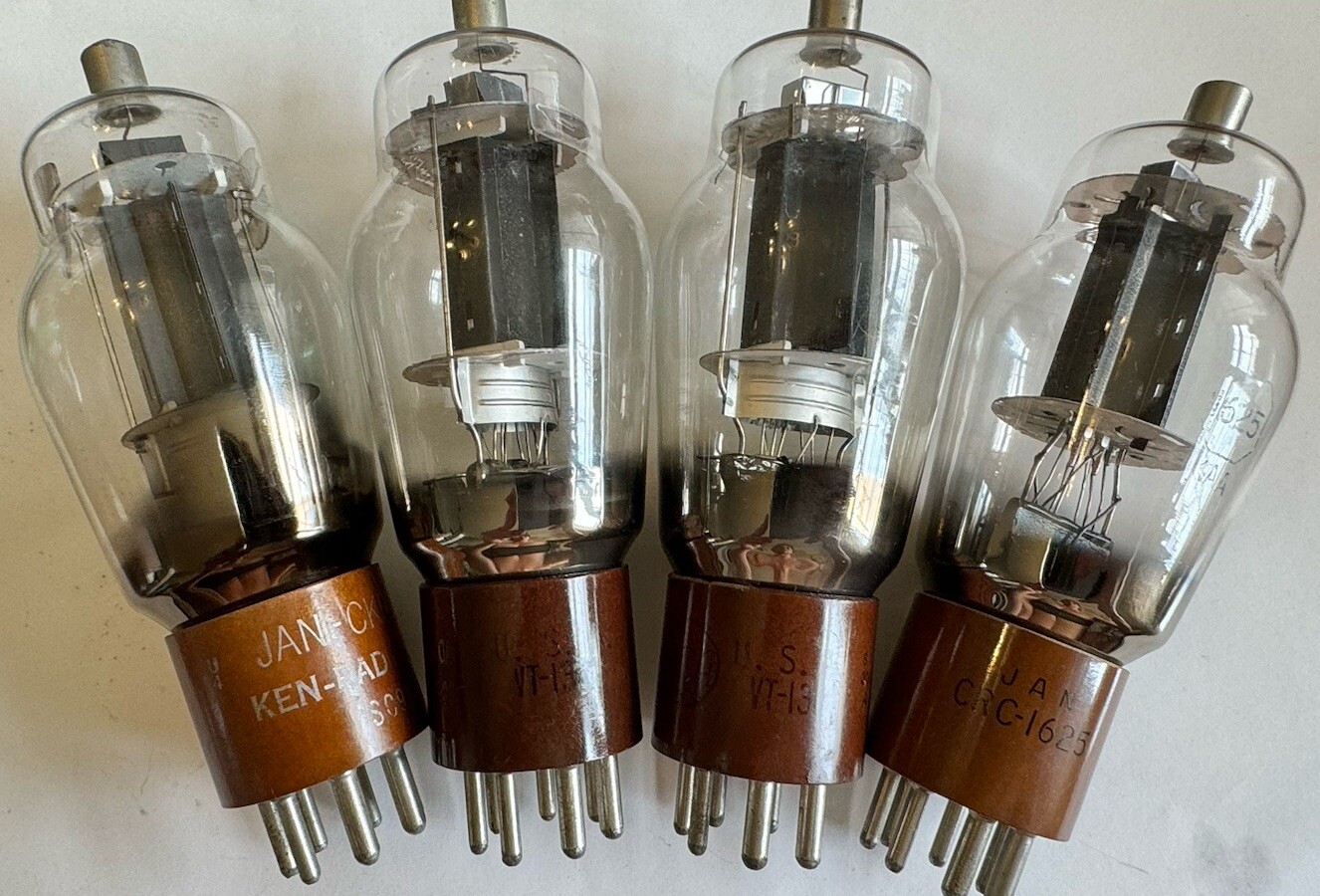 4 – 1625 VT136 CV659 ST BOTTLE POWER Audio TUBES NOS audio Tubes