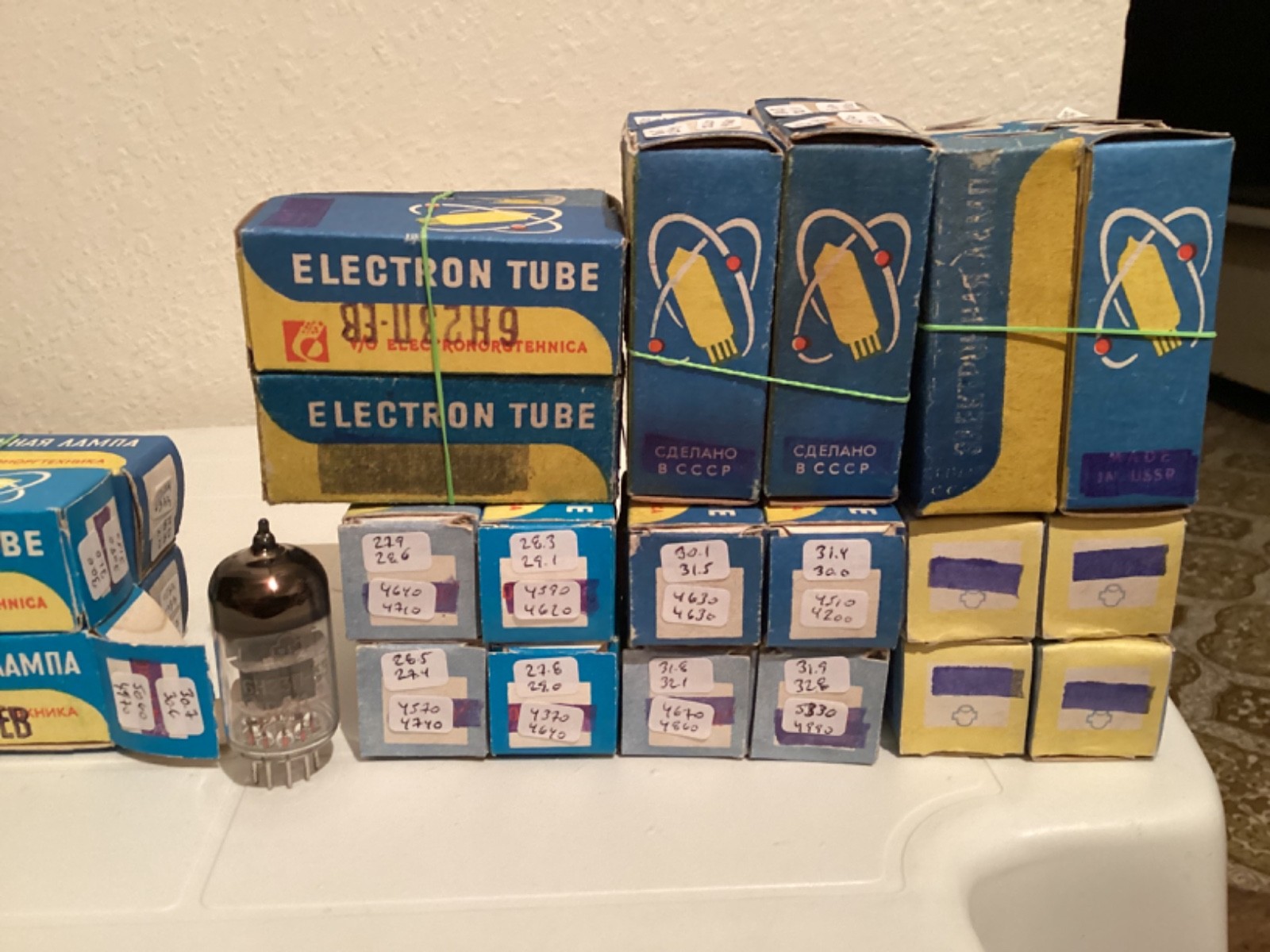 6N23P-EB/6H23N-EB NIB/NOS, New Matched Quads = 6922 = ECC88 = 6DJ8= E88CC, RSSN,