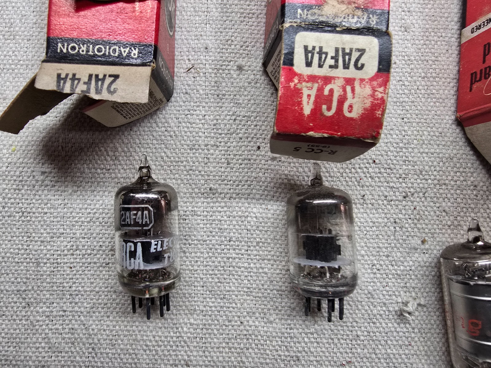 Lot of 13 Assorted Vacuum Tubes 2AF4A, 1X2B, 1R5, 6BZ6, 6AT8A, 6LN8, 12AU6, 6AS5