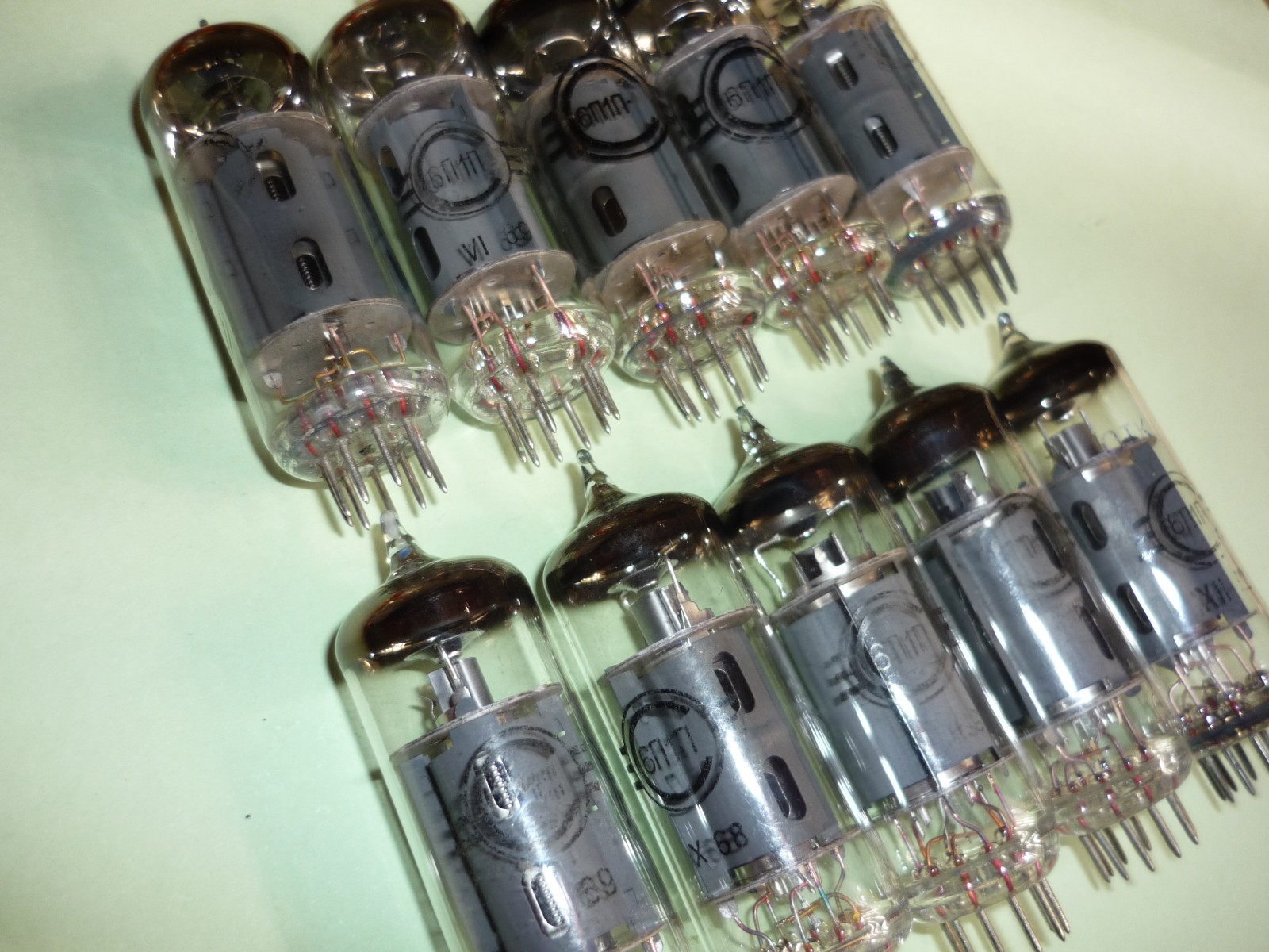10pcs. 6P1P / 6П1П ~ 6P1 China, 6BW6 mini Beam Power Pentode NEW. 1960s
