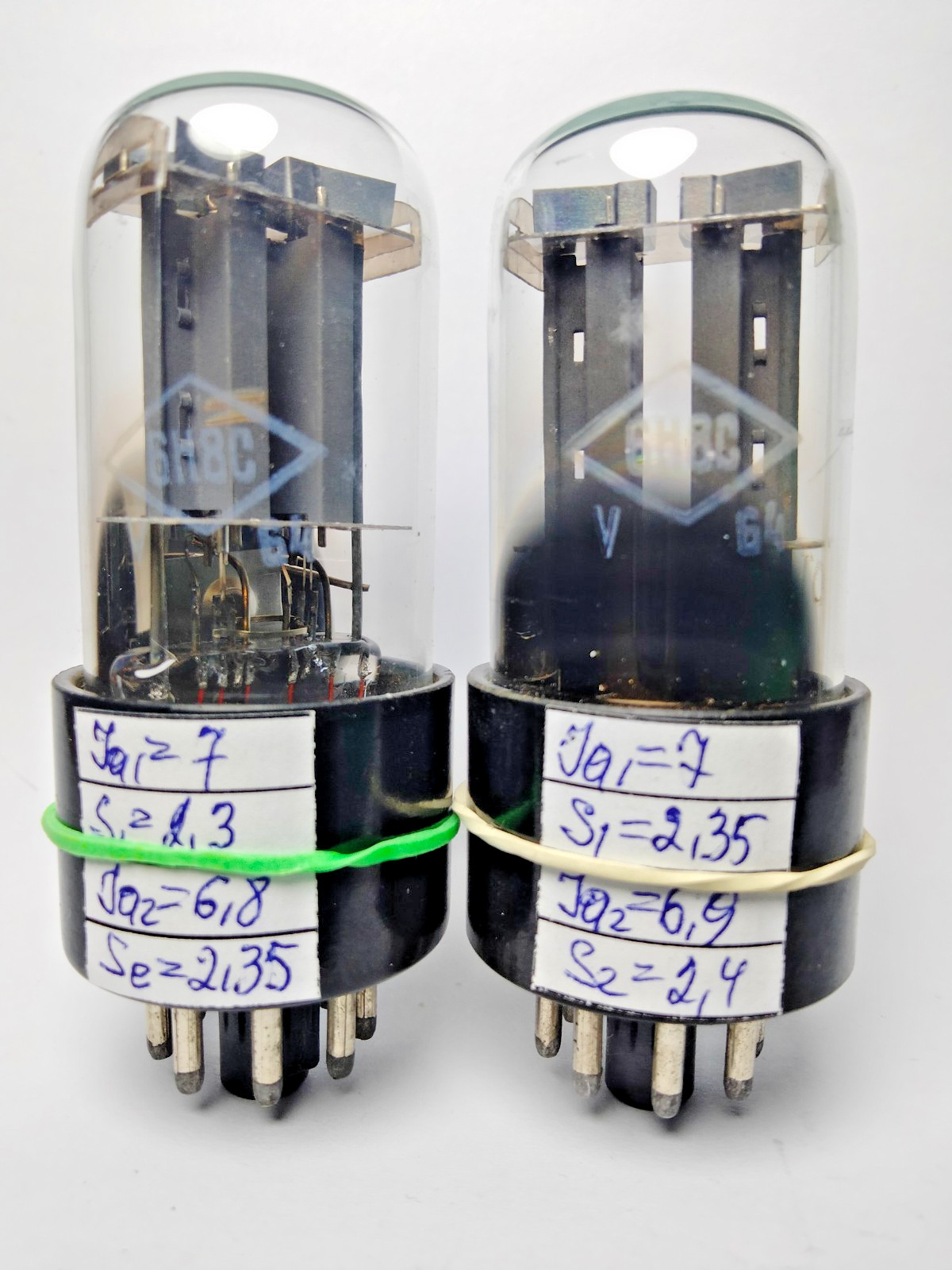 2 pcs NEW 6N8S / 6SN7/ 1578 Foton tubes Matched Pair Same Date 05.1964